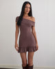 Image of Maufa Mini Dress in Jersey Deep Taupe