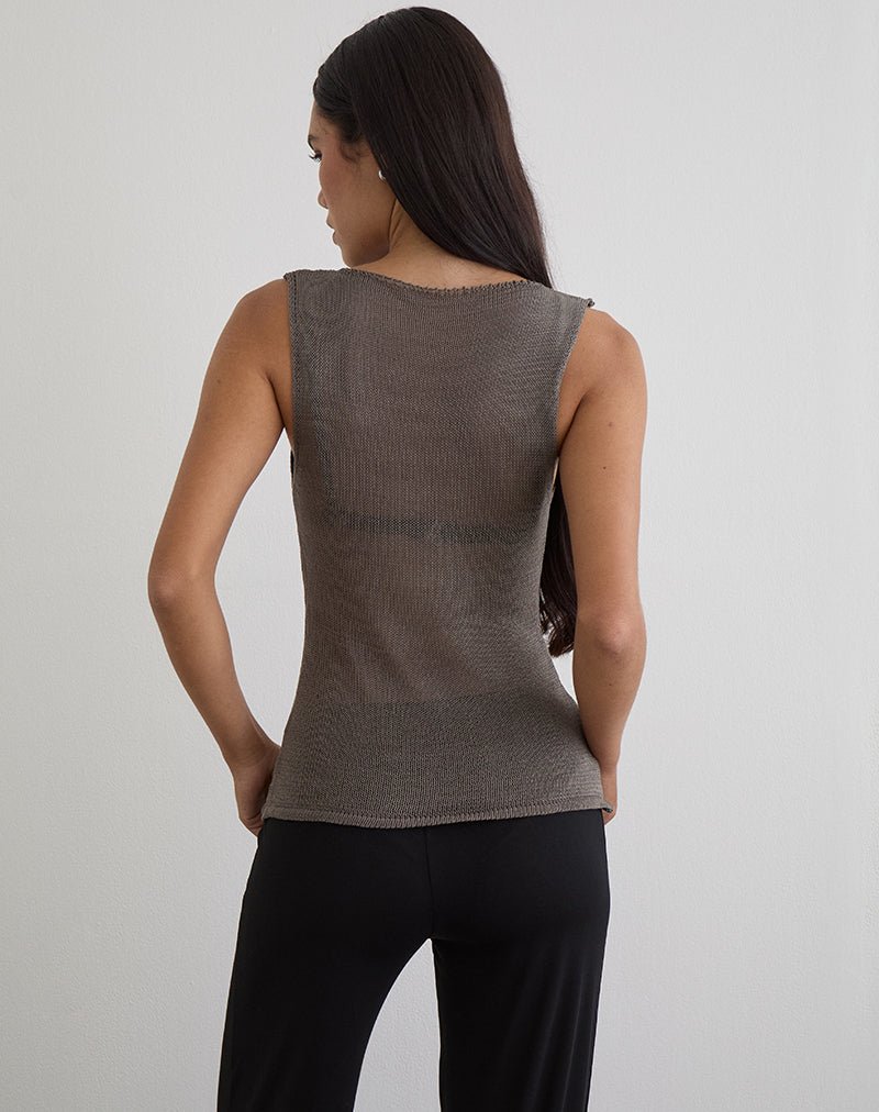 Image of Miraya Top in Studded Sheer Knit Iron