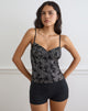 Image of Mulya Cami Top in Floral Sequin Black