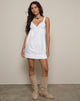 Image of Melda Tea Mini Dress in Poplin White
