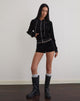 Image of Nakoa Waist Short in Black with Rar Leopard Binding