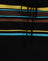 Black with Brown and Blue Stripes