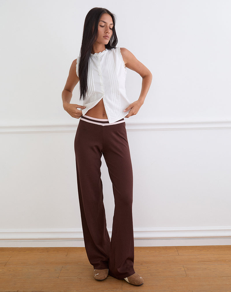 Image of Natela Trouser in Dark Brown