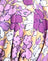 Bright Floral Orange and Purple