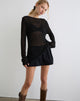 Image of Rajiya Open Weave Jumper in Black