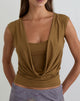 Image of Rinsha Cowl Top in Cupro Dark Yellow