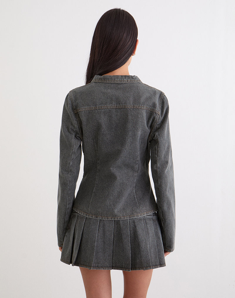 Image of Rohana Jacket in Denim Grey Wash