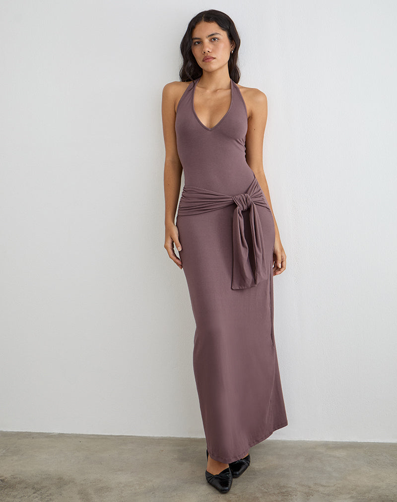 Image of Rohesia Maxi Dress in Deep Taupe
