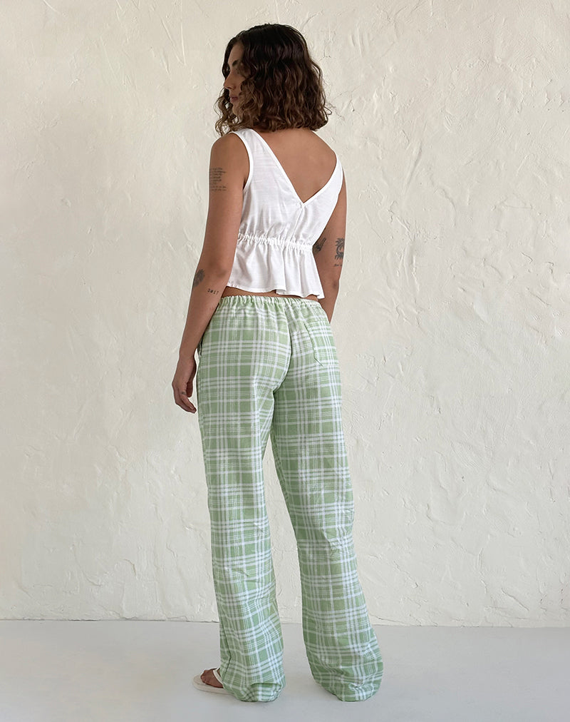 Image of Lirura Trouser in Table Cloth Neo Mint