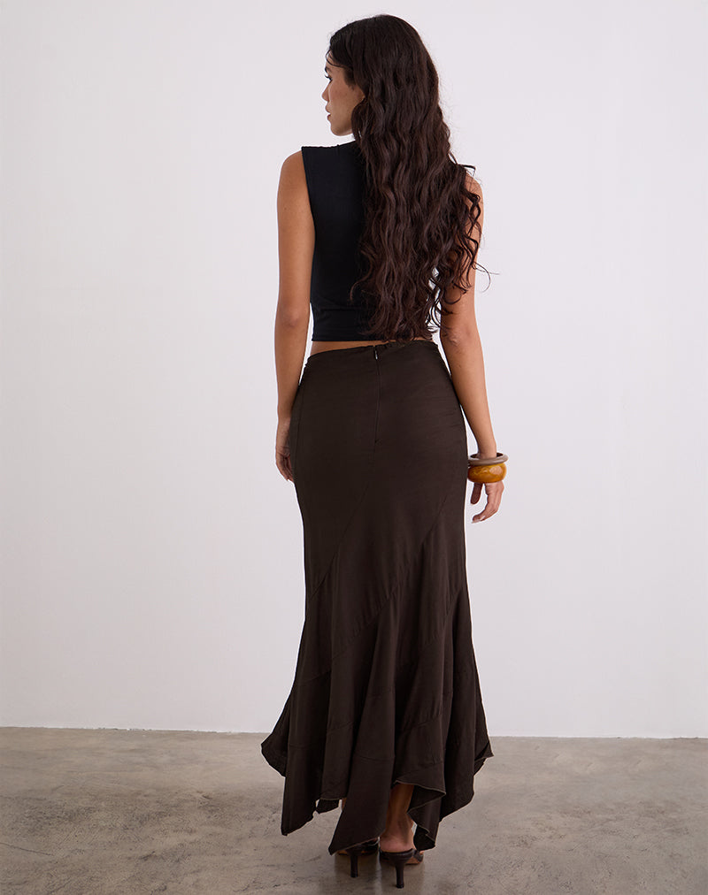 Image of Rombe Maxi Skirt in Bitter Chocolate