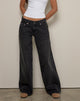 Image of Roomy Low Rise Jeans in Washed Black Grey