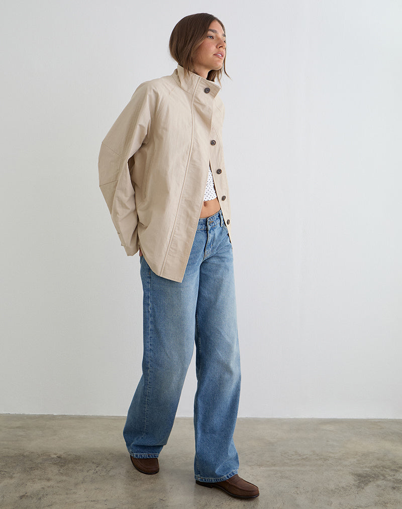 Image of Saipul Oversize Jacket in Beige