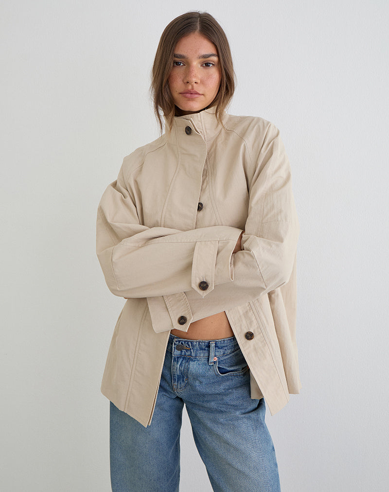 Image of Saipul Oversize Jacket in Beige