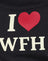 Black with I Love WFH Slogan
