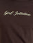 Chocolate Brown with Girl Intuition Print