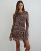 Image of Salira Mini Dress in Moonlit Blossom Brown