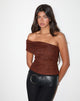 Image of Sarla One Shoulder Top in Jersey Glitter Copper