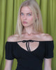 Image of Sibila Off Shoulder Top in Black