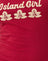  Adrenaline Red with Stone Binding and Island Girl Graphic