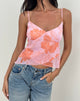 Image of Sorira Flare Top in Floral Pink and Orange