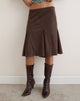 Image of Abila Midi Skirt in Corduroy Dark Brown