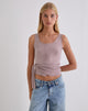 Image of Tanzy Tie Top in Jersey Dusty Mauve