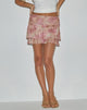 Image of Teo Mini Skirt in Smoky Floral Peach