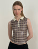 Image of Tisuka Polo Top in Sequin Vintage Check Brown