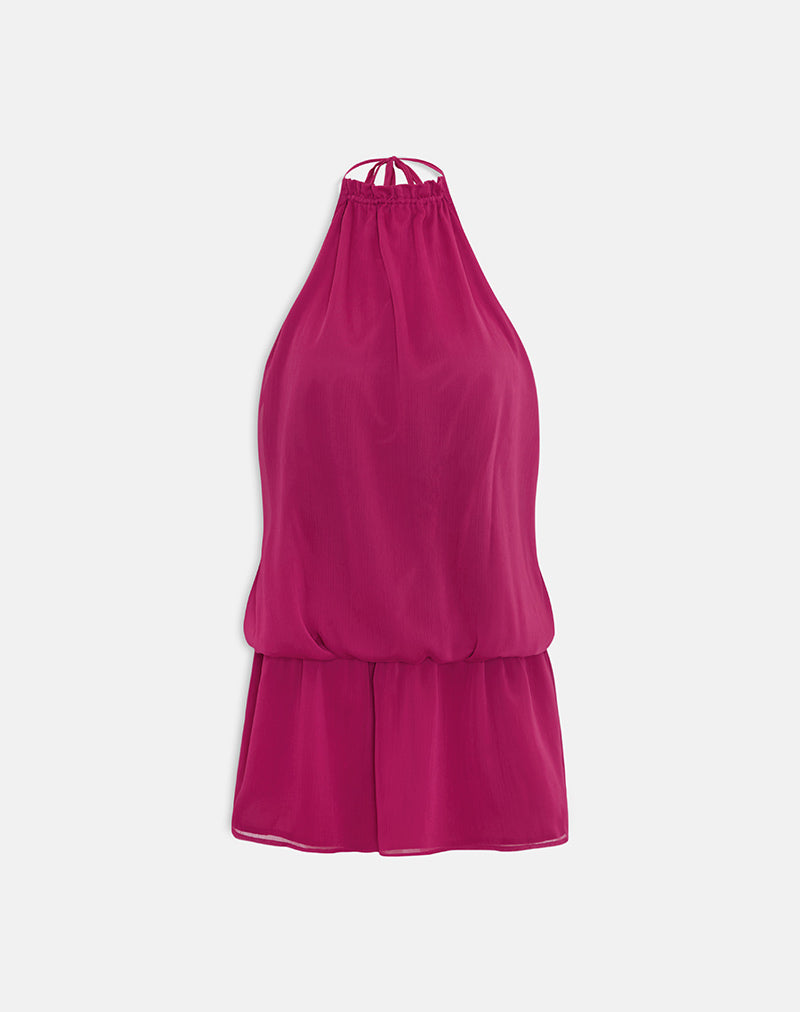 Image of Veloria Mini Dress in Dark Rose