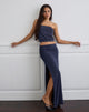 Image of Venya Maxi Skirt in Cupro Navy