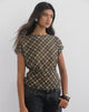 Image of Zayla Top in Chiffon Vintage Check Olive