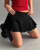 image of MOTEL X OLIVIA NEILL Casini Pleated Skirt in Tailoring Black